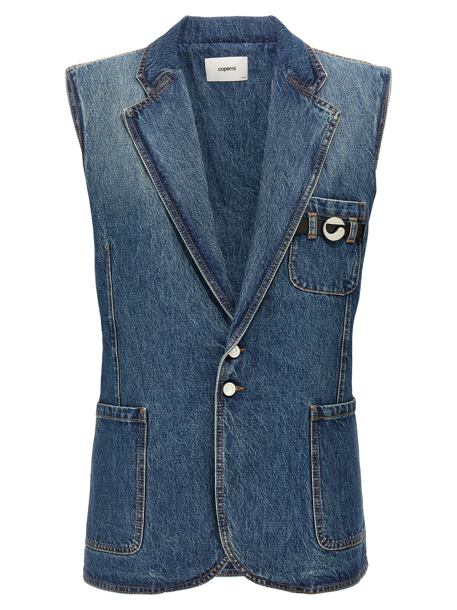 Denim Vest — Blue