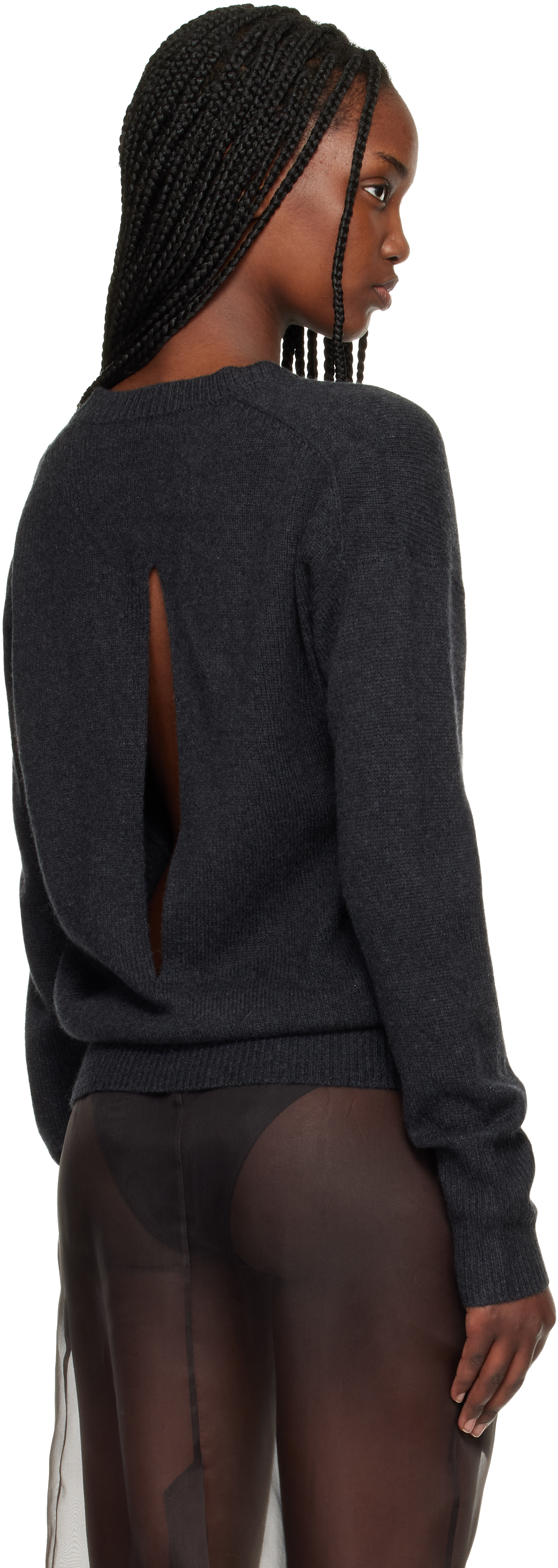 Navy U Neck Sweater