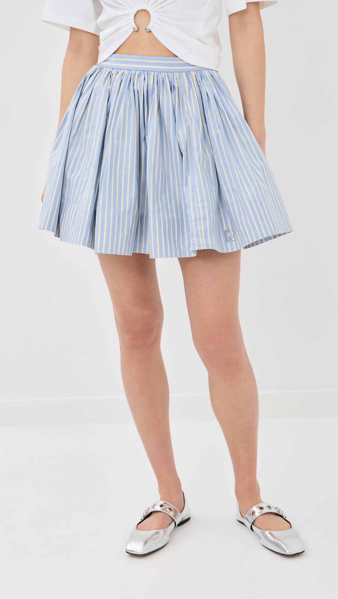 Stripe Mini Skirt Stripes Blue/Yellow