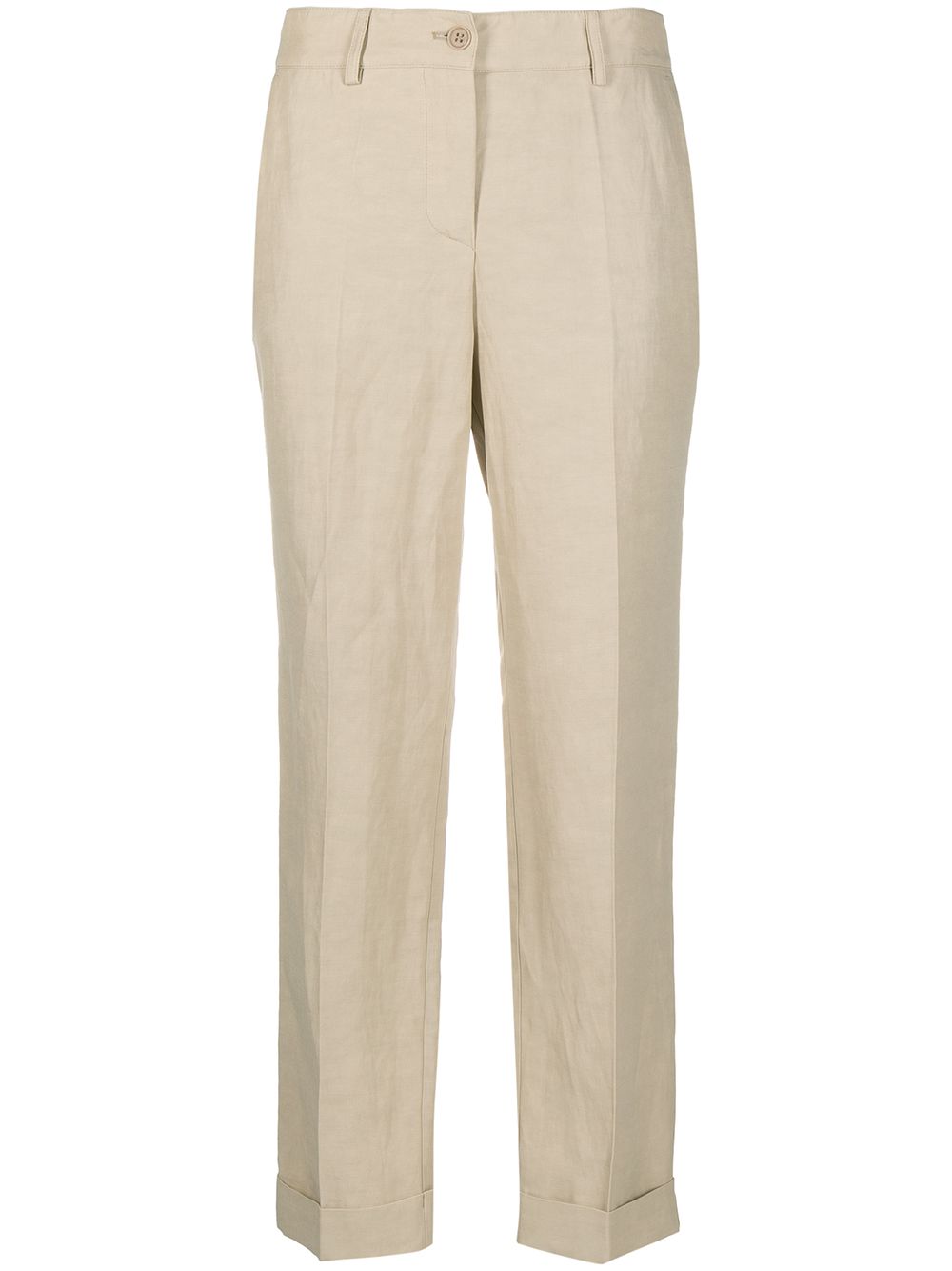 Slim-fit tailored trousers - Neutrals