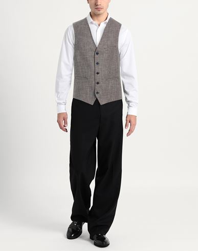 Man Tailored Vest Azure Size 40 Virgin Wool, Cotton