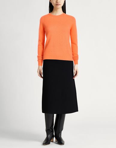 Woman Sweater Orange Size L Cashmere, Silk, Polyester