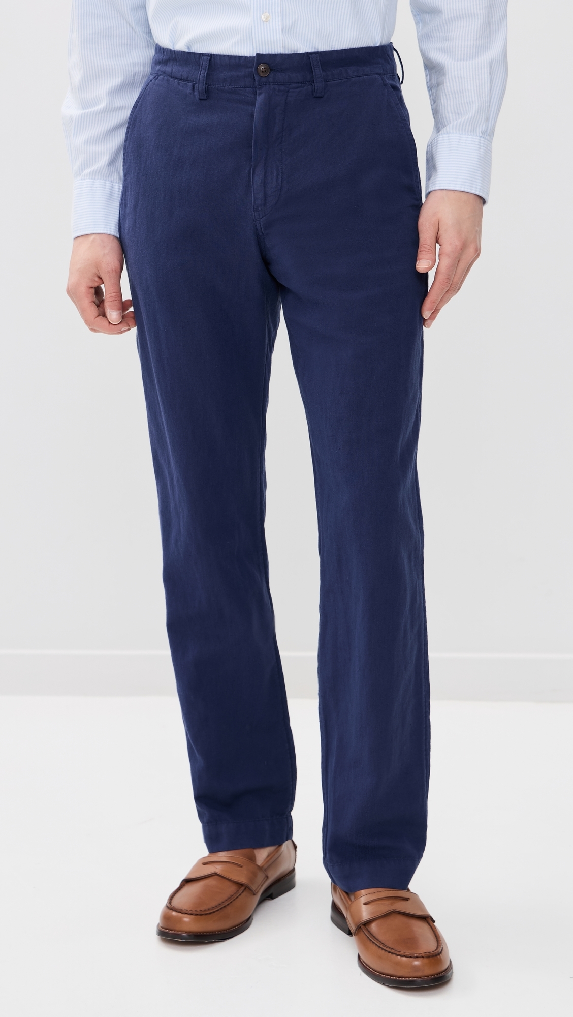 Linen Bedford Pants New Classic Navy