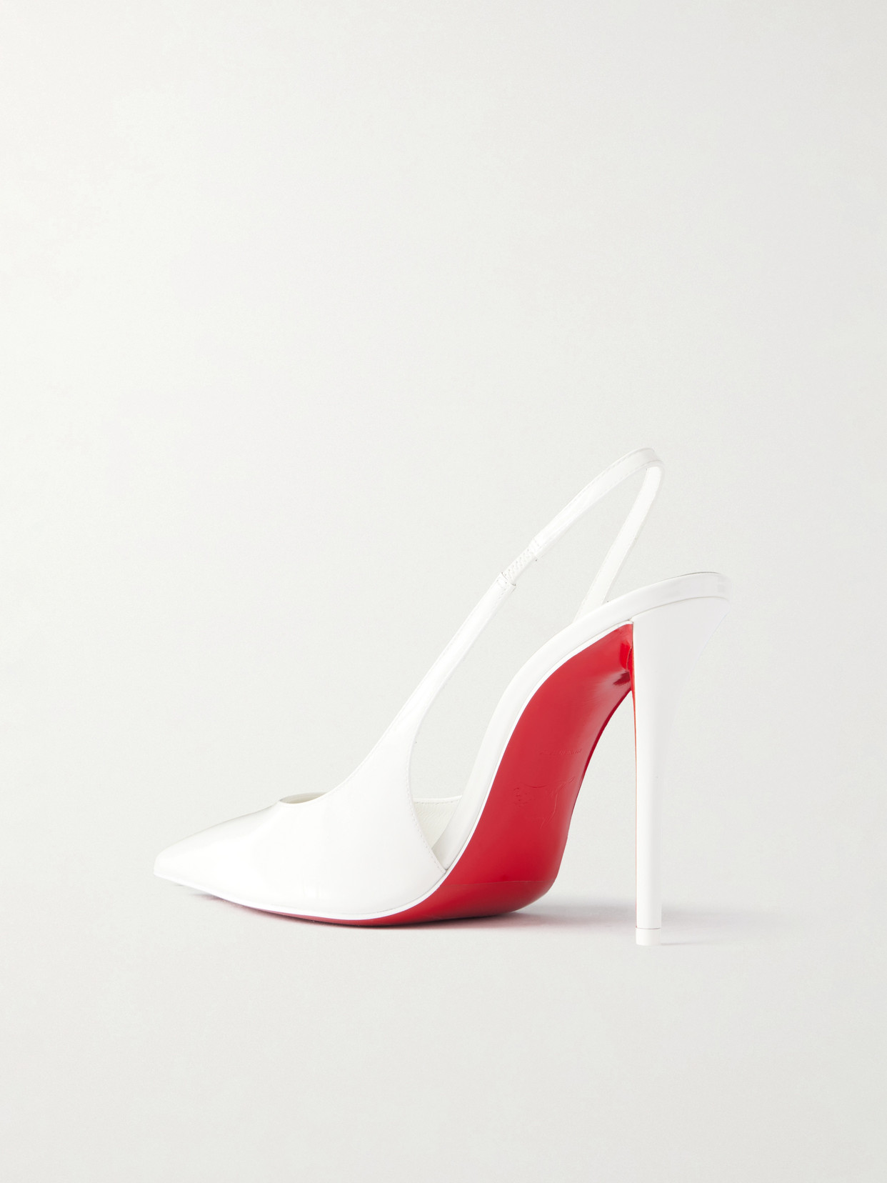 Miss Z 100 Patent-leather Slingback Pumps - White