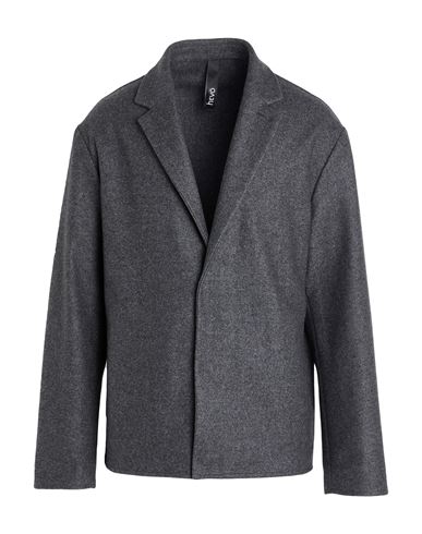 Hevò Man Coat Charcoal Size 40 Virgin Wool, Polyamide