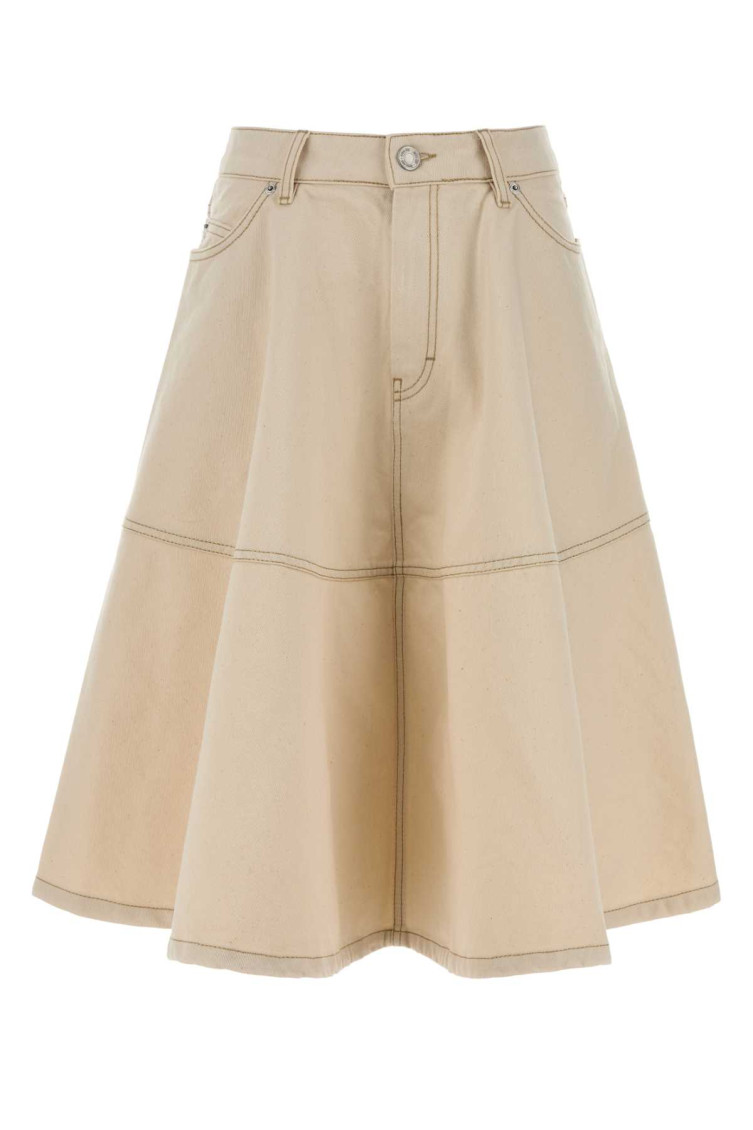 Ami Paris - high waisted flared denim skirt pane