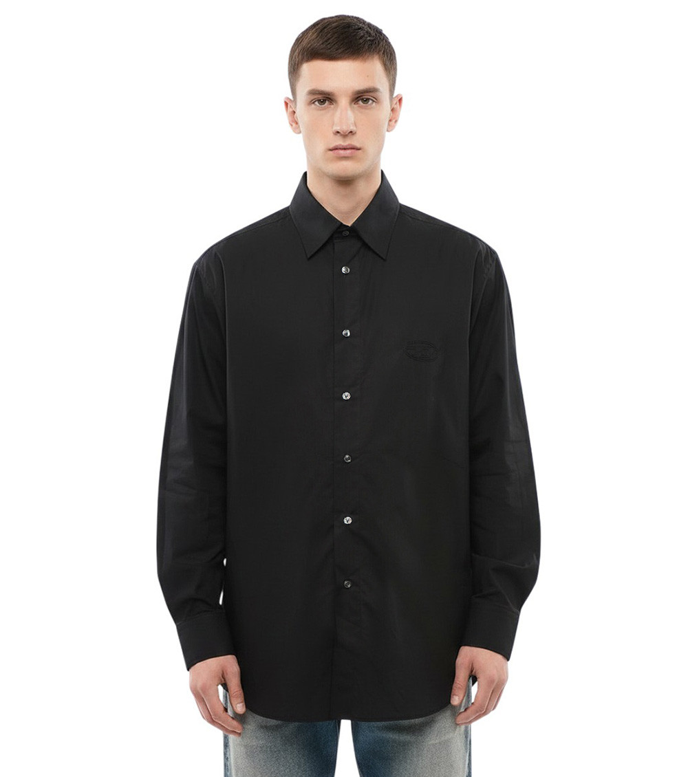 Black Relaxed Logo Shirt