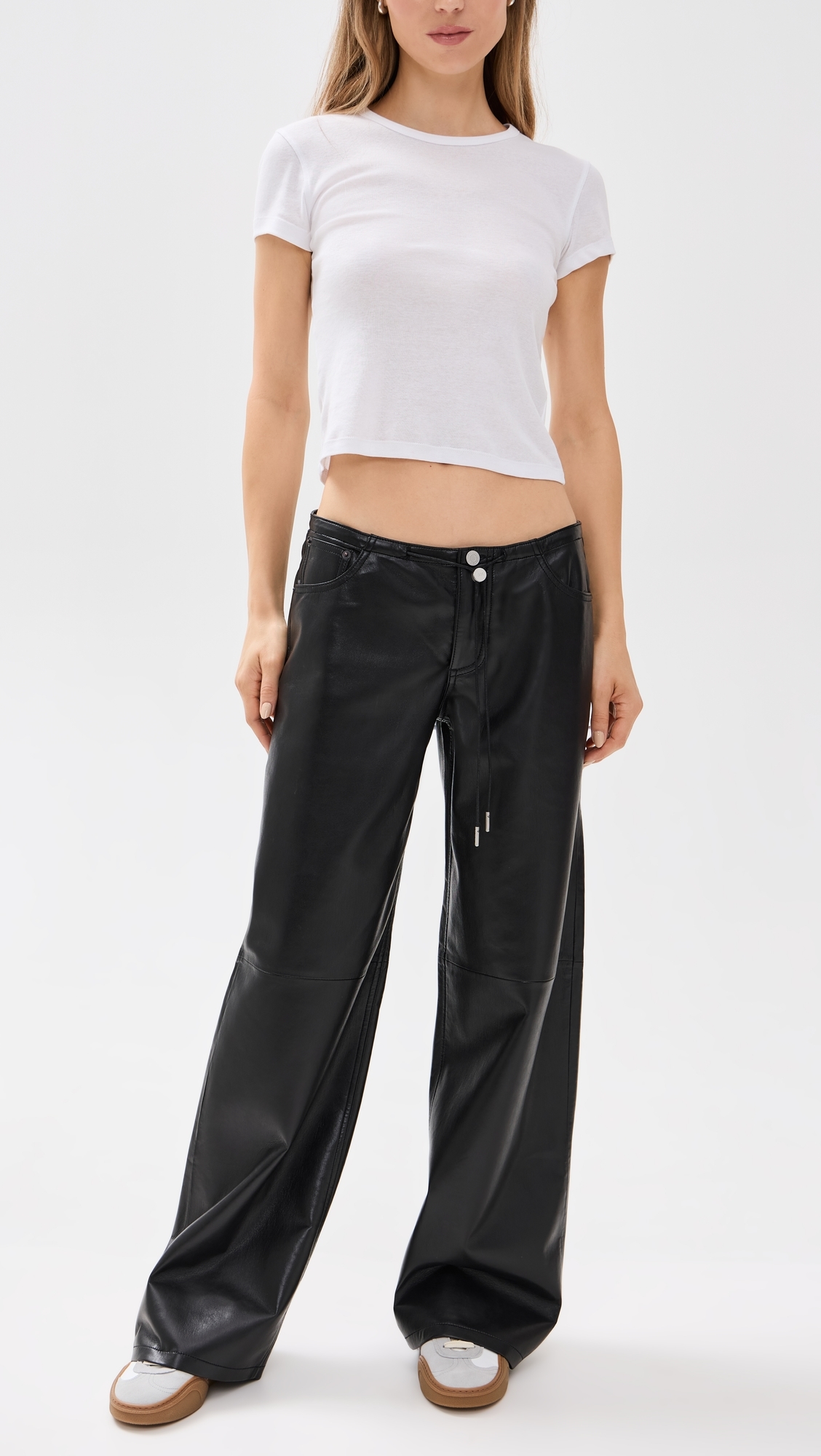Cool Jeans in Black Leather Black Leather