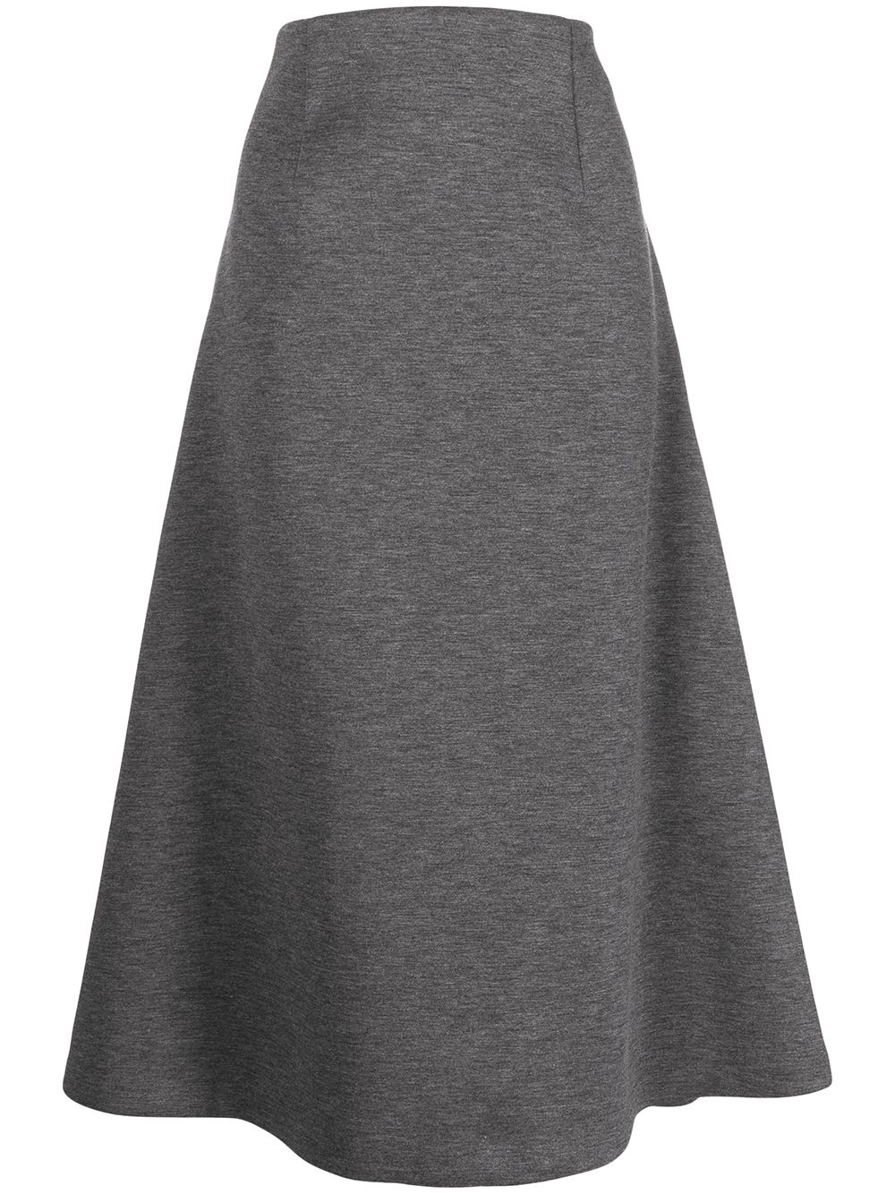High-waist midi skirt - Grey