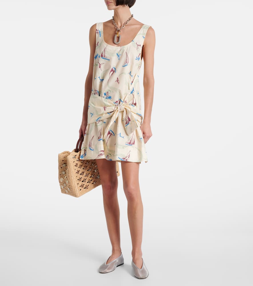 Printed cotton minidress