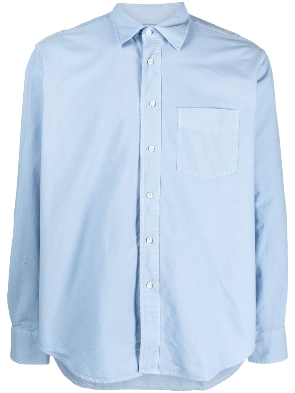 Long-sleeve cotton shirt - Blue