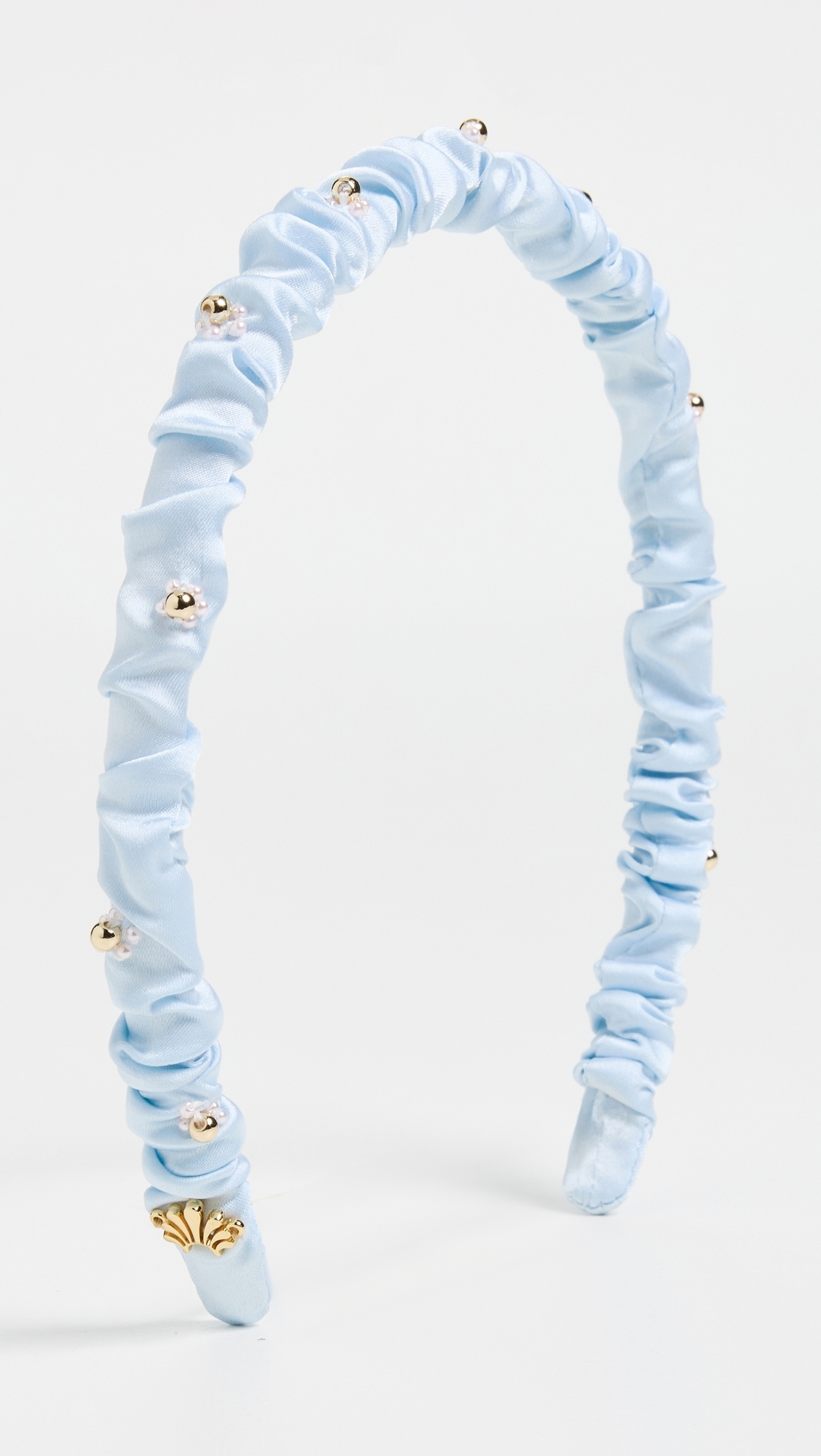 Lele Sadoughi Jessie Flower Headband Powder Blue One Size