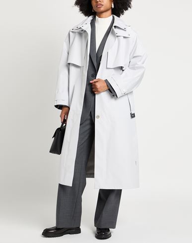 Woman Overcoat & Trench Coat Light grey Size 8 Polyester