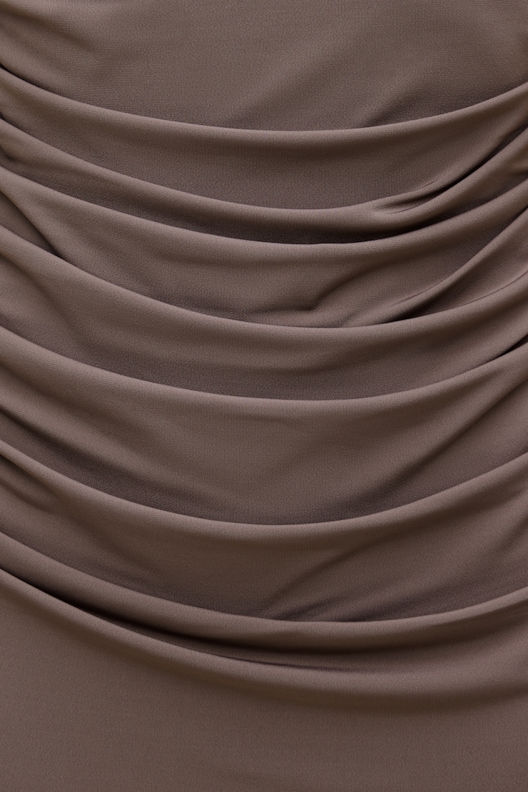 Bria Sculpt Maxi Dress - Brown - Women Clothing