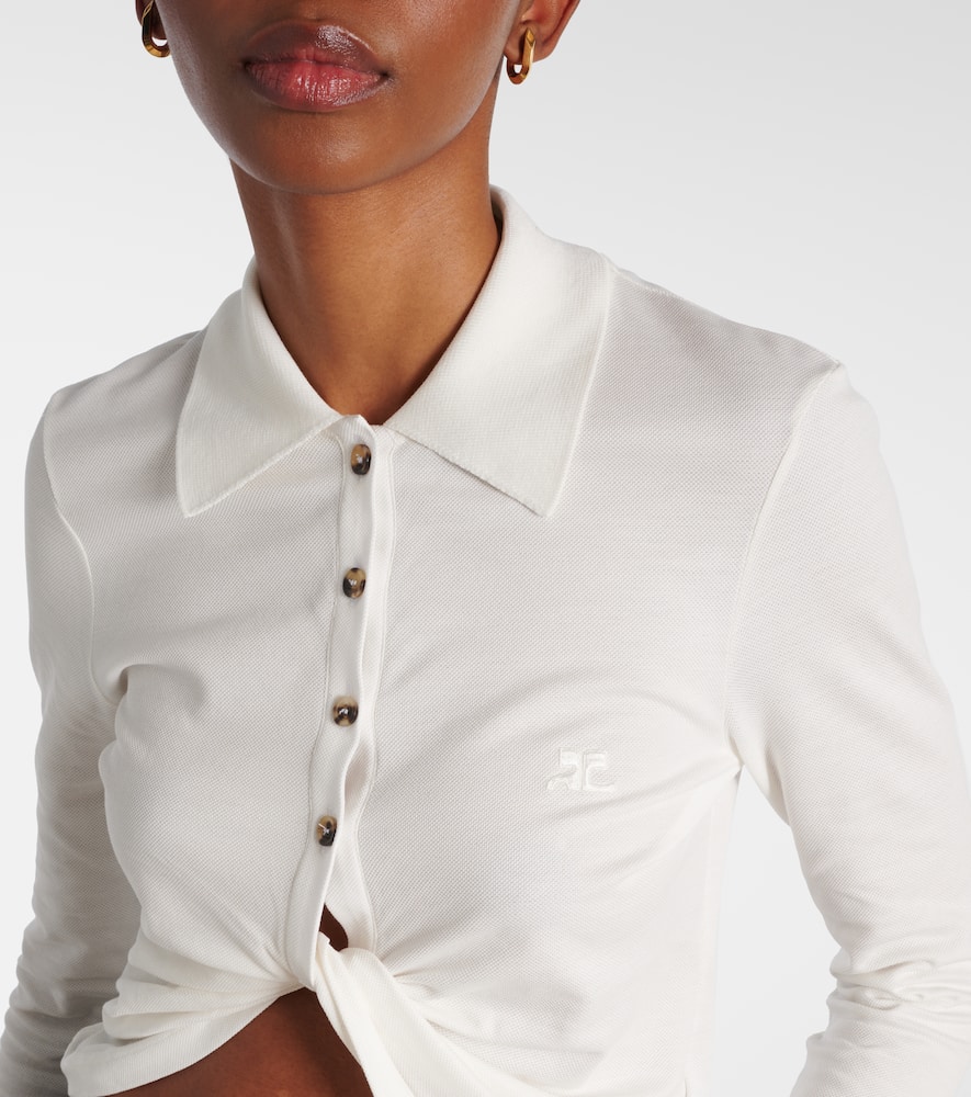 Courrèges Cropped cotton shirt