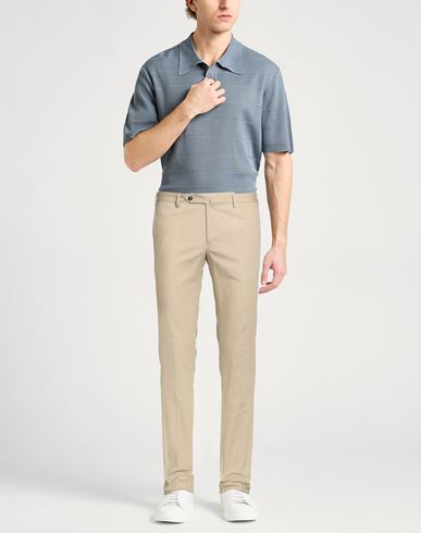 Man Pants Beige Size 30 Cotton, Elastane