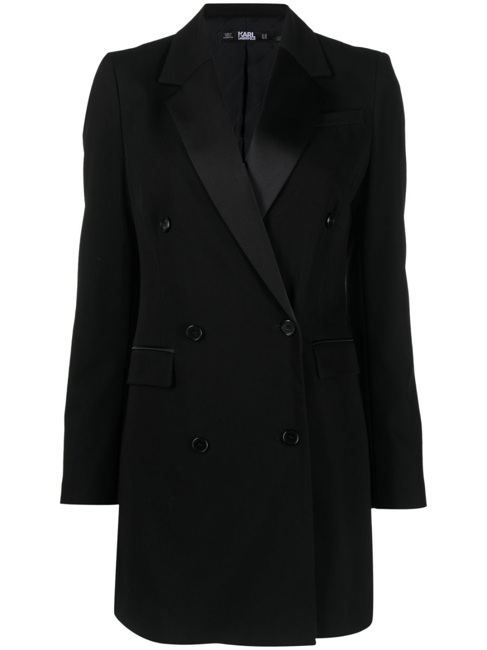 Double.breasted tailored blazer - Black