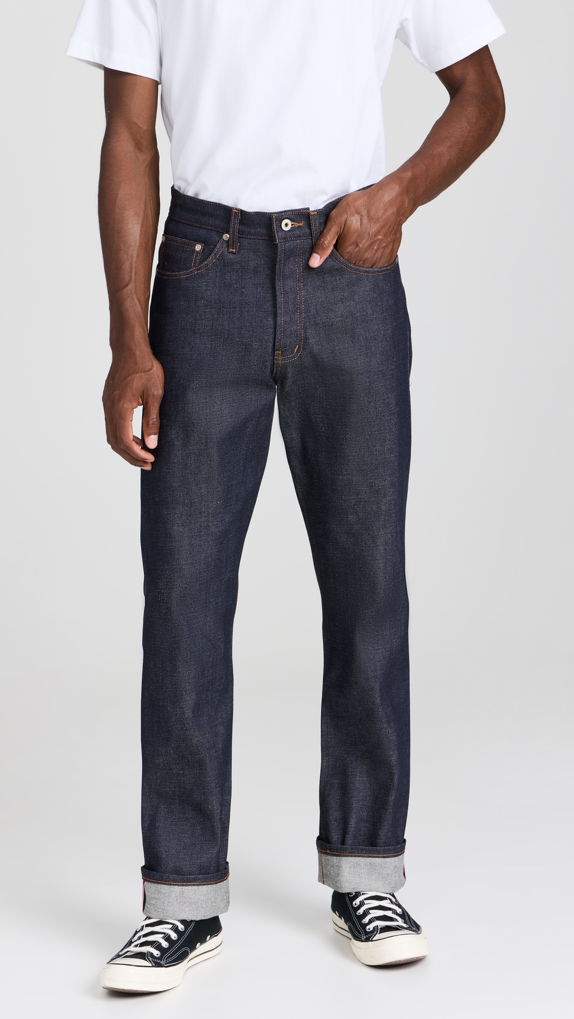True Guy Dirty Fade Selvedge Jeans Indigo/White