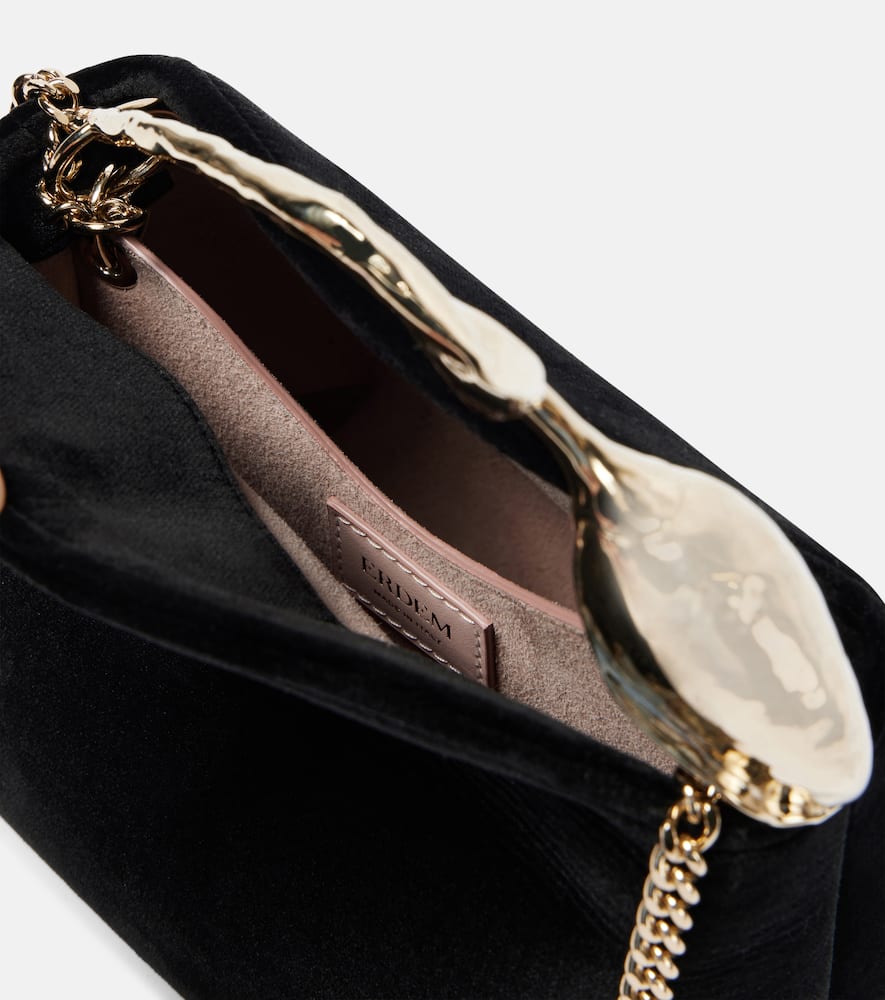 Bloom Mini velvet tote bag