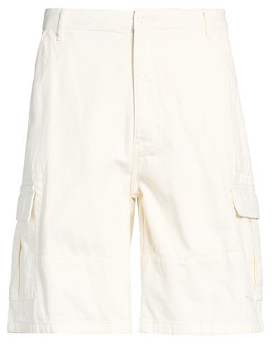 Man Shorts & Bermuda Shorts Ivory Size 30 Cotton