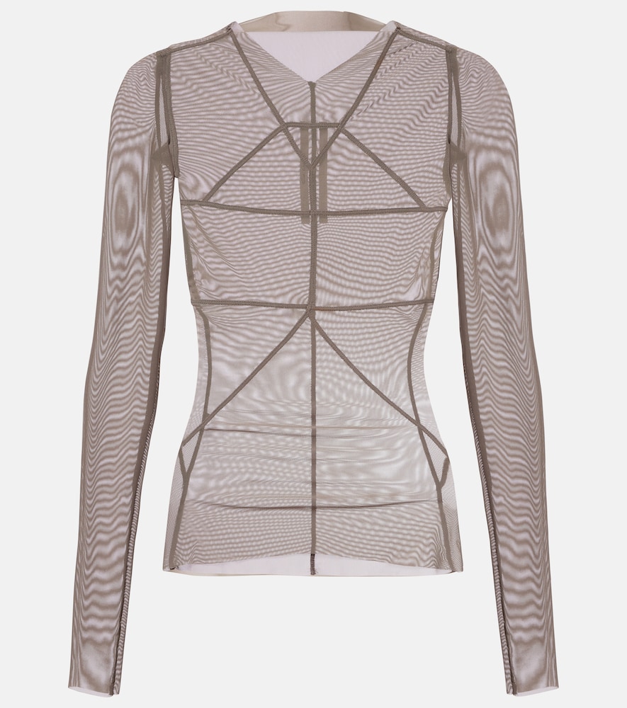 Temple sheer tulle top