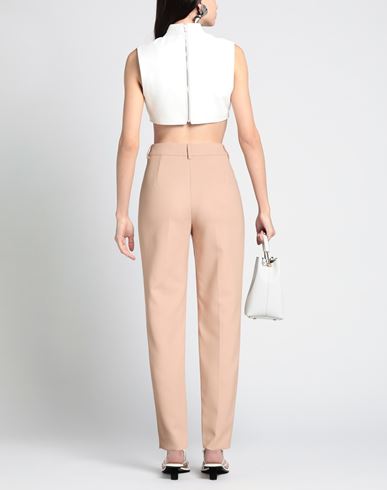 Woman Pants Beige Size 6 Polyester, Virgin Wool, Elastane