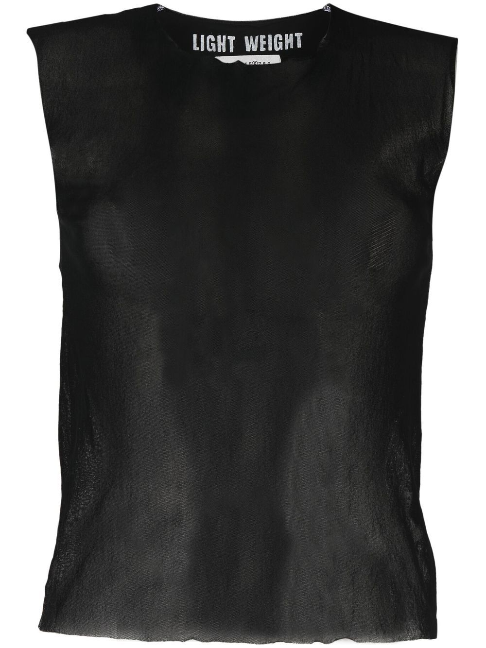 2000s sheer-panel T-shirt - Black