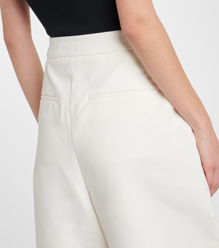 Róhe High-rise cotton barrel-leg pants