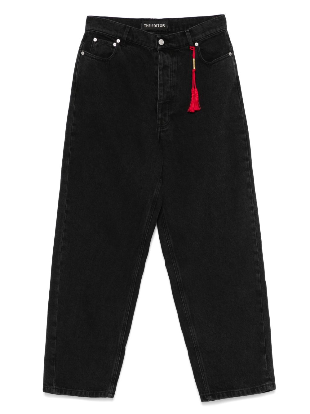 The Editor appliqué-detail jeans - Black