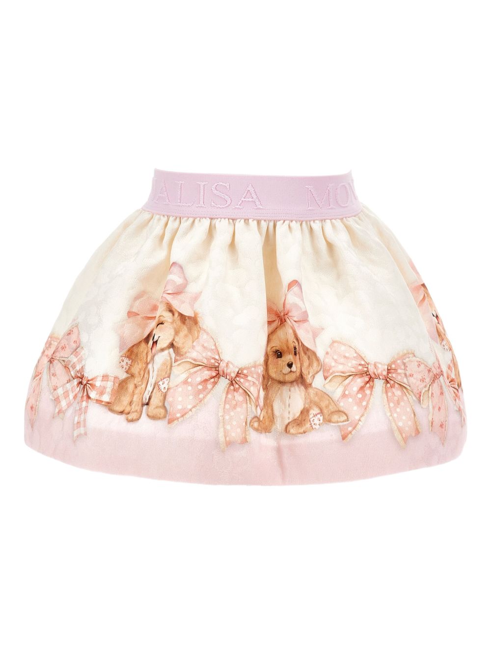 Dog-print skirt - White
