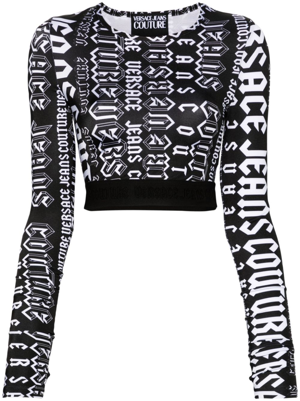 Logomania crop top - Black