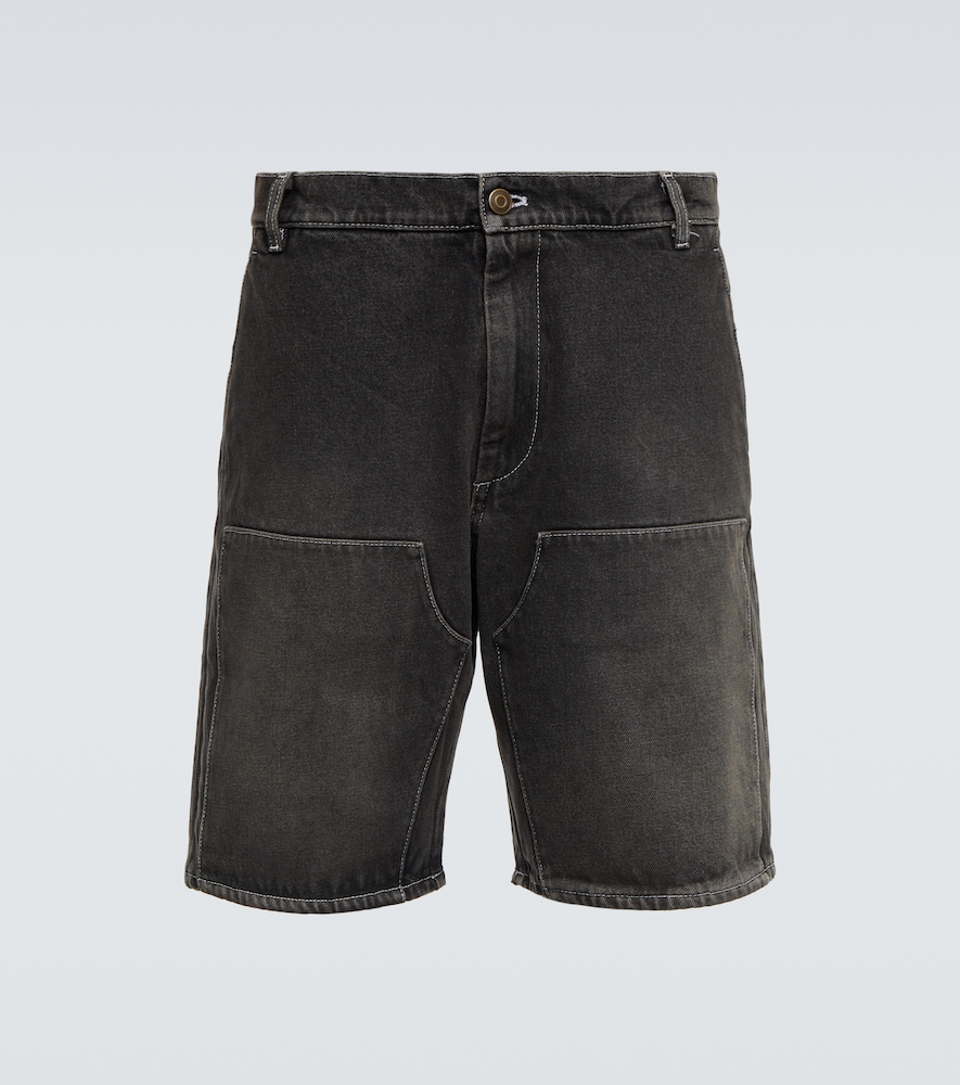 Patchwork denim shorts