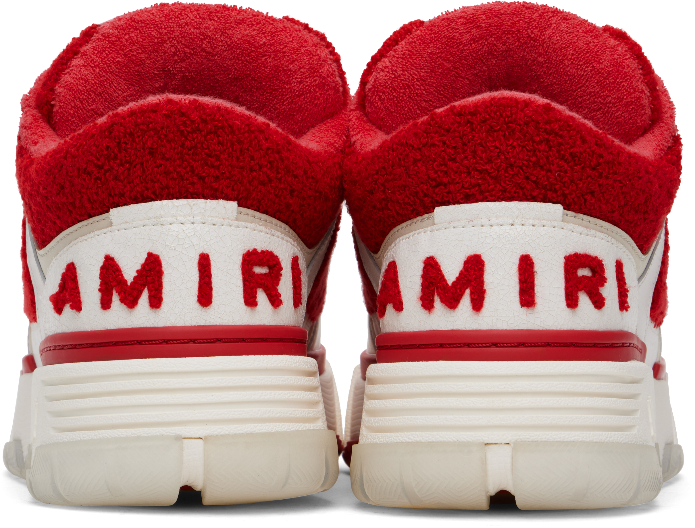 AMIRI White & Red Varsity MA-1 Sneakers