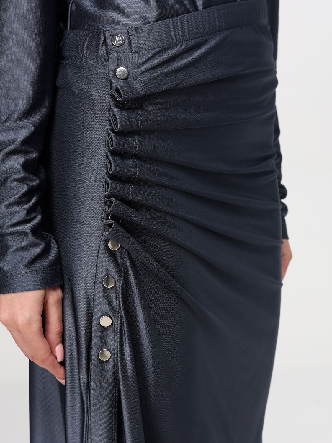 Draped-detail skirt - Green