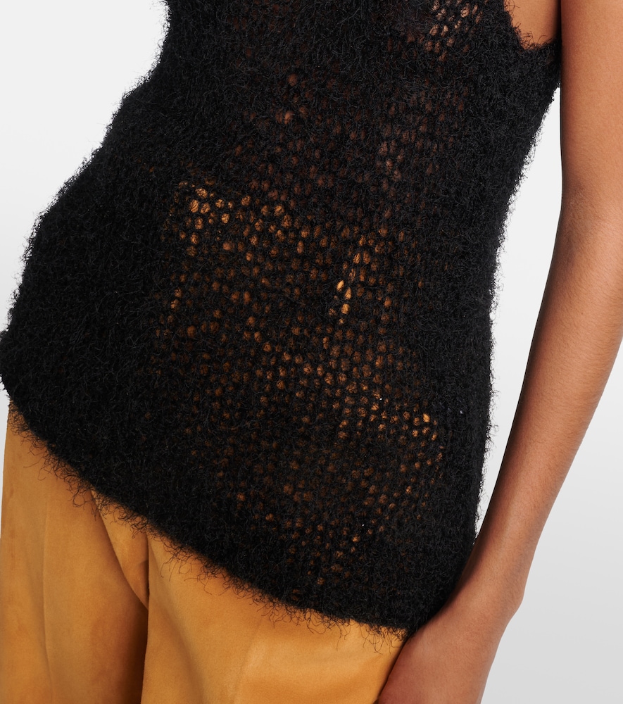 Nur open-knit silk and cashmere tank top