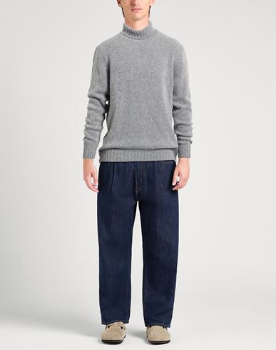 Man Turtleneck Grey Size 46 Virgin Wool, Polyamide