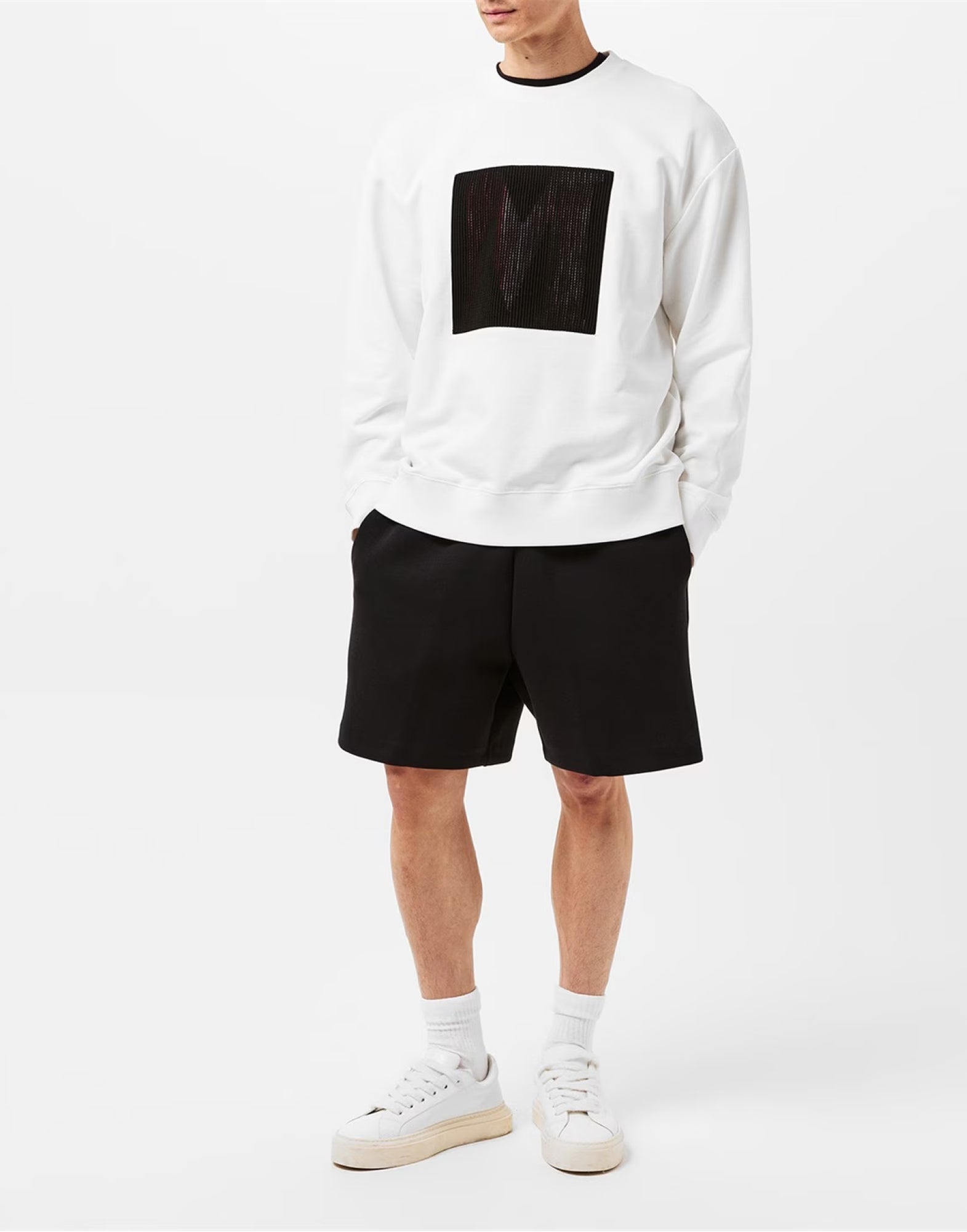 M Logo Crewneck Sweatshirt — White
