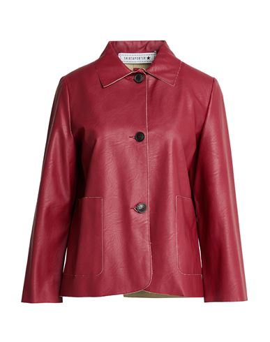 Woman Jacket Red Size 10 Polyester