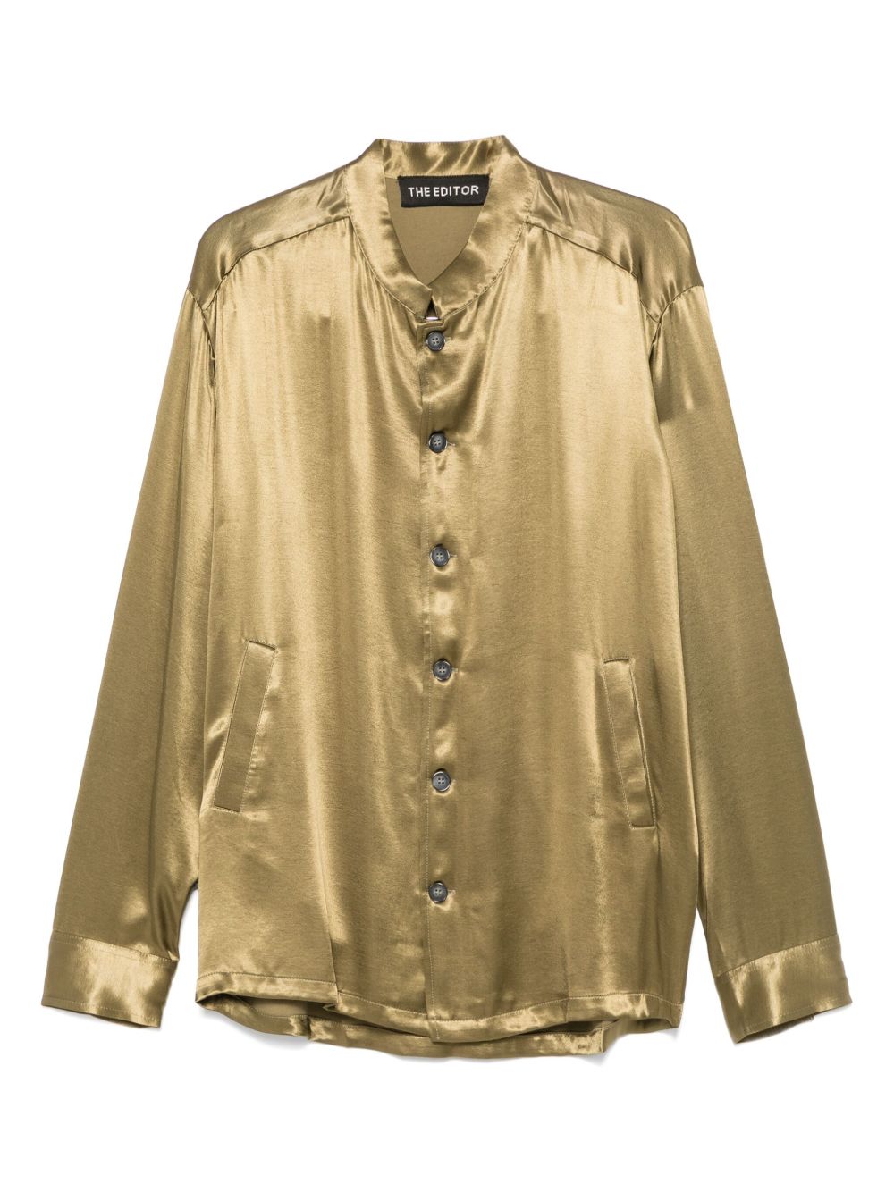 The Editor satin shirt - Green