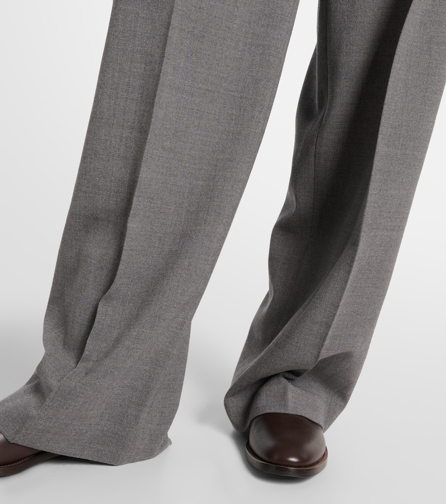 Wool wide-leg pants