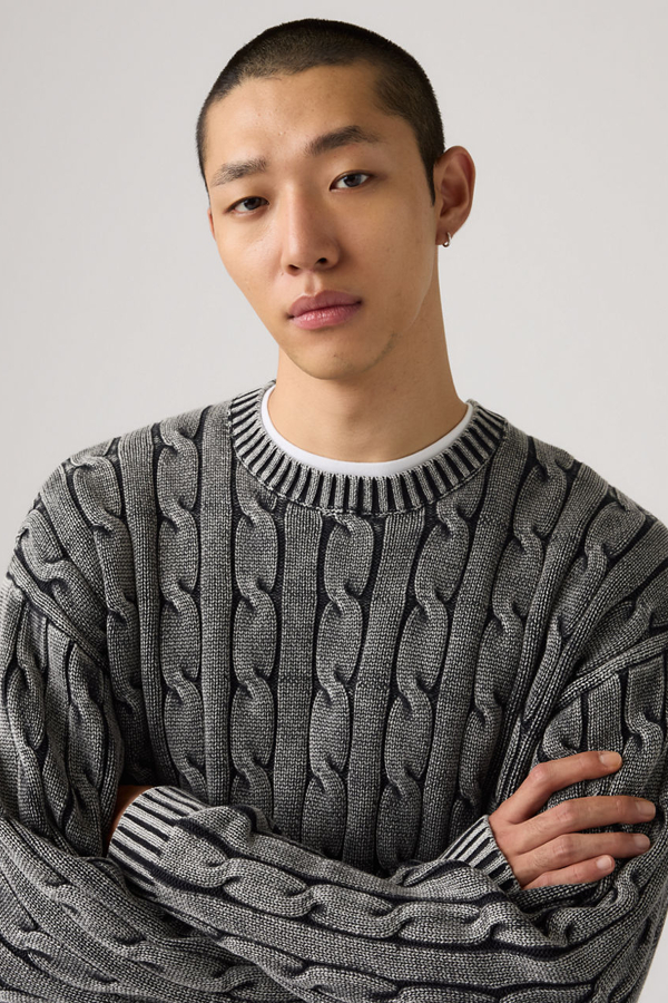Carmel Cable Crewneck Sweater
