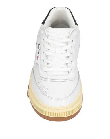 Reebok Man Sneakers White Size 7.5 Leather, Textile fibers
