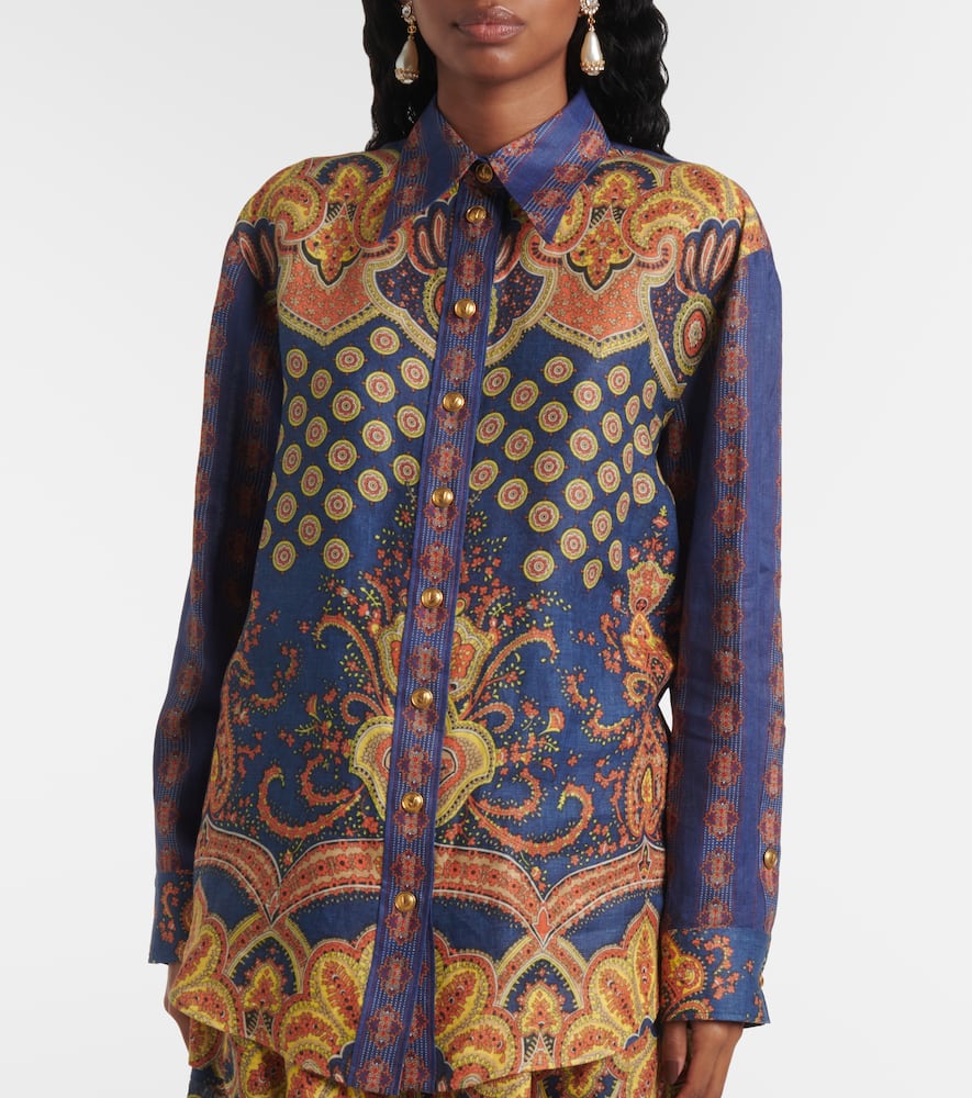 Voyage Imaginaire VLogo linen blouse