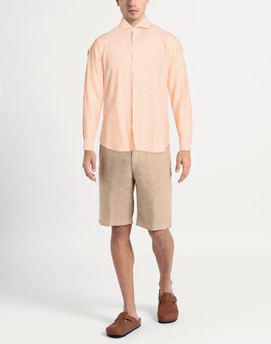Man Shirt Orange Size 16 ½ Linen