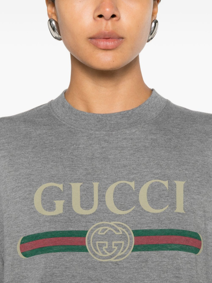 Interlocking G Web-stripe T-shirt