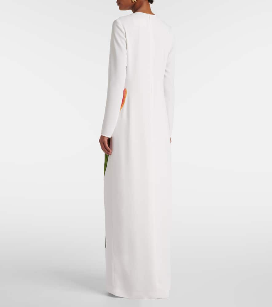Jennis floral sequined crêpe maxi dress