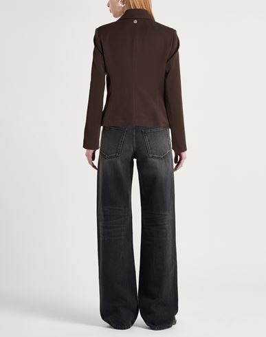 Woman Blazer Chocolate brown Size 8 Polyester, Viscose, Elastane