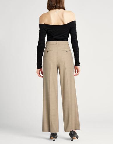 Woman Pants Beige Size 4 Polyester, Virgin Wool, Elastane