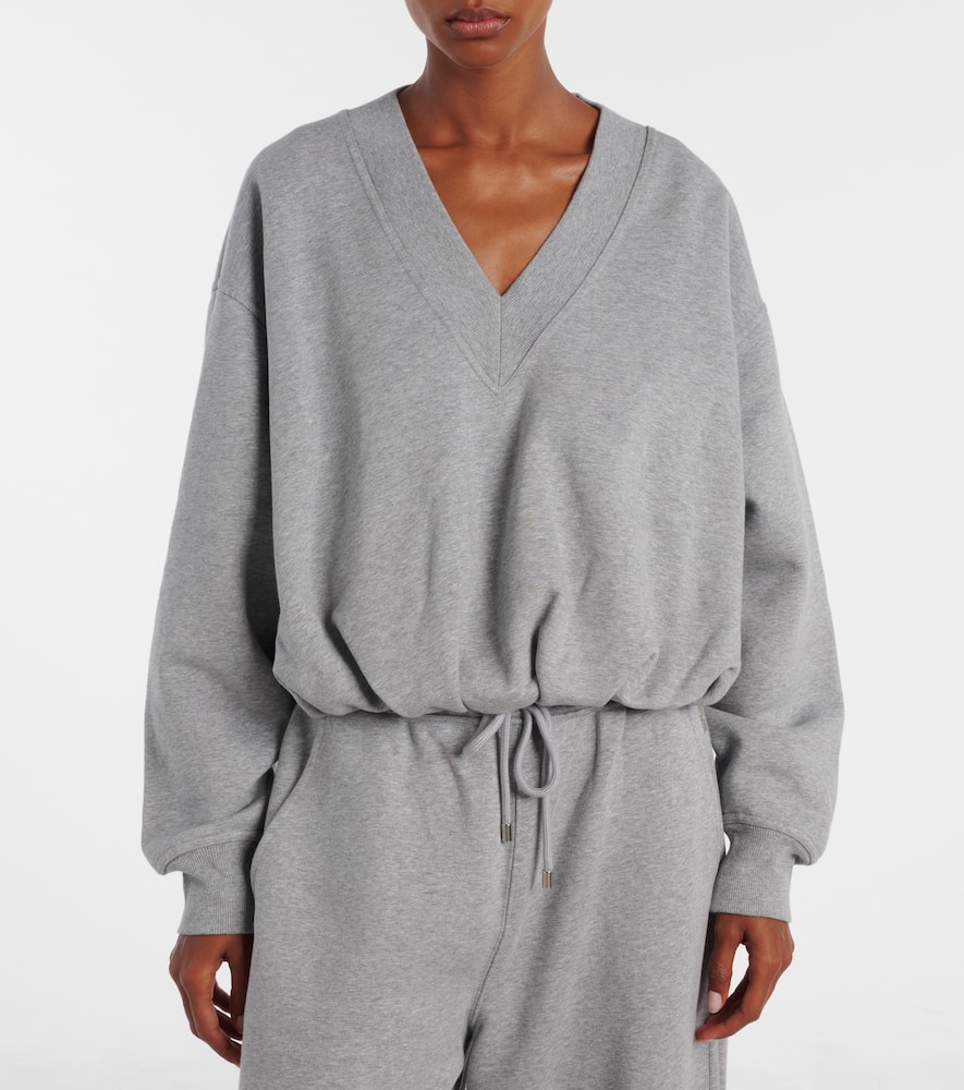 Colleg cotton-blend jersey sweatshirt