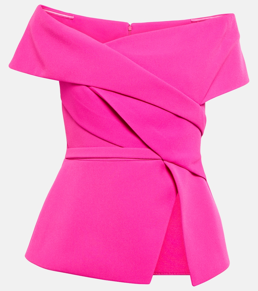 Eimear off-shoulder crêpe top